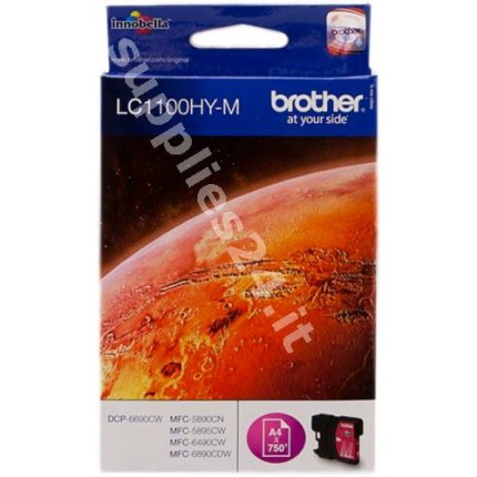 ORIGINAL Brother Cartuccia d'inchiostro magenta LC1100hym LC-1100 ~750 PAGINE in vendita su tonersshop.it