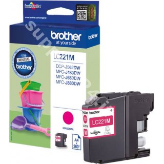 ORIGINAL Brother Cartuccia d'inchiostro magenta LC221M LC-221 ~260 PAGINE 3.9ml in vendita su tonersshop.it