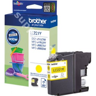 ORIGINAL Brother Cartuccia d'inchiostro giallo LC221Y LC-221 ~260 PAGINE 3.9ml in vendita su tonersshop.it