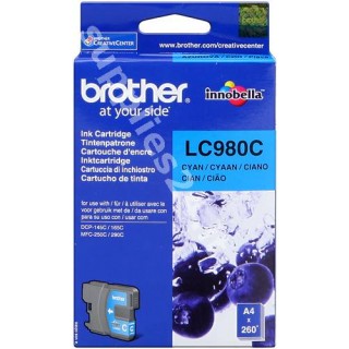 ORIGINAL Brother Cartuccia d'inchiostro ciano LC980c LC-980 ~260 PAGINE in vendita su tonersshop.it