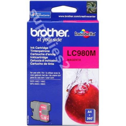 ORIGINAL Brother Cartuccia d'inchiostro magenta LC980m LC-980 ~260 PAGINE in vendita su tonersshop.it