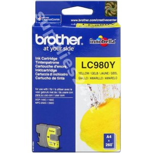 ORIGINAL Brother Cartuccia d'inchiostro giallo LC980y LC-980 ~260 PAGINE in vendita su tonersshop.it