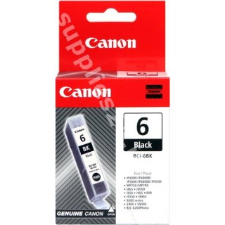 ORIGINAL Canon Cartuccia d'inchiostro nero BCI-6bk 4705A002 ~280 PAGINE 13ml in vendita su tonersshop.it