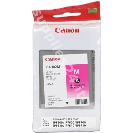 ORIGINAL Canon Cartuccia d'inchiostro magenta PFI-102m 0897B001 130ml in vendita su tonersshop.it