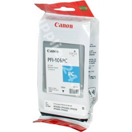 ORIGINAL Canon Cartuccia d'inchiostro ciano (foto) PFI-106pc 6625B001 130ml in vendita su tonersshop.it