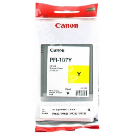 ORIGINAL Canon Cartuccia d'inchiostro giallo PFI-107y 6708B001 130ml in vendita su tonersshop.it