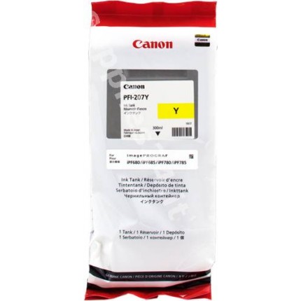 ORIGINAL Canon Cartuccia d'inchiostro giallo PFI-207y 8792B001 300ml in vendita su tonersshop.it