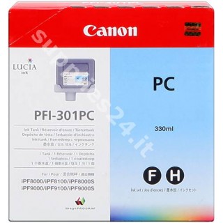 ORIGINAL Canon Cartuccia d'inchiostro ciano (foto) PFI-301pc 1490B001 330ml in vendita su tonersshop.it