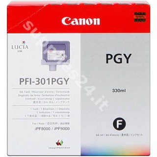 ORIGINAL Canon Cartuccia d'inchiostro griggio (foto) PFI-301pgy 1496B001 330ml in vendita su tonersshop.it