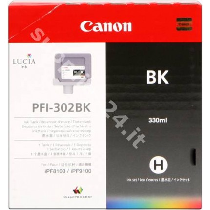 ORIGINAL Canon Cartuccia d'inchiostro nero PFI-302bk 2216B001 330ml in vendita su tonersshop.it