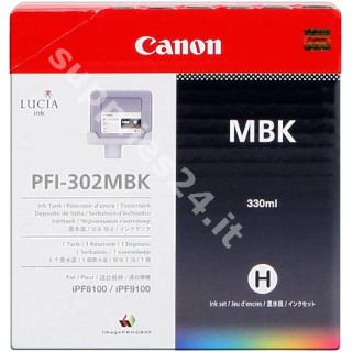 ORIGINAL Canon Cartuccia d'inchiostro nero (opaco) PFI-302mbk 2215B001 330ml in vendita su tonersshop.it