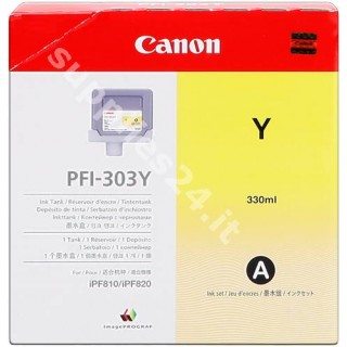 ORIGINAL Canon Cartuccia d'inchiostro giallo PFI-303y 2961B001 330ml in vendita su tonersshop.it