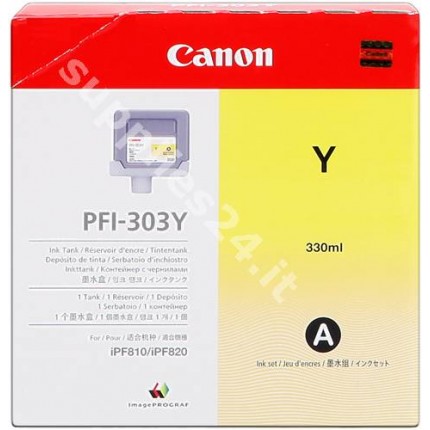 ORIGINAL Canon Cartuccia d'inchiostro giallo PFI-303y 2961B001 330ml in vendita su tonersshop.it