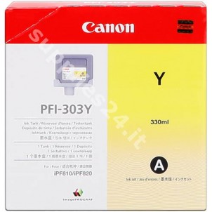 ORIGINAL Canon Cartuccia d'inchiostro giallo PFI-303y 2961B001 330ml in vendita su tonersshop.it