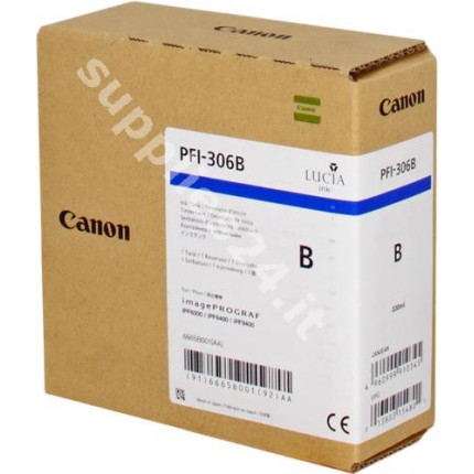 ORIGINAL Canon Cartuccia d'inchiostro blu PFI-306b 6665B001 330ml in vendita su tonersshop.it