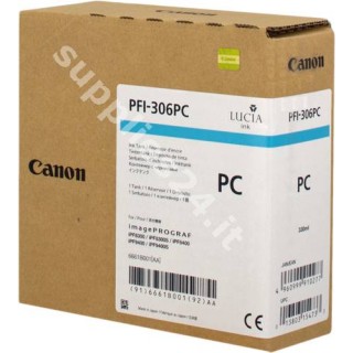 ORIGINAL Canon Cartuccia d'inchiostro ciano (foto) PFI-306pc 6661B001 330ml in vendita su tonersshop.it