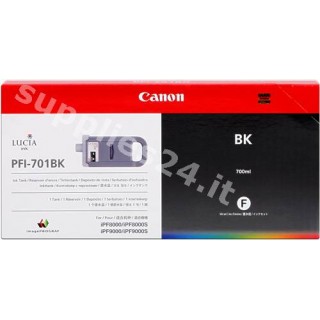 ORIGINAL Canon Cartuccia d'inchiostro nero PFI-701bk 0900B001 700ml in vendita su tonersshop.it