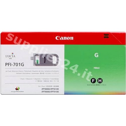 ORIGINAL Canon Cartuccia d'inchiostro verde PFI-701g 0907B001 700ml in vendita su tonersshop.it