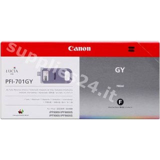 ORIGINAL Canon Cartuccia d'inchiostro grigio PFI-701gy 0909B001 700ml in vendita su tonersshop.it