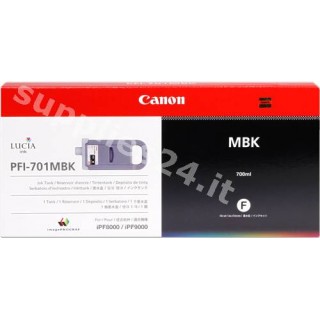 ORIGINAL Canon Cartuccia d'inchiostro nero (opaco) PFI-701mbk 0899B001 700ml in vendita su tonersshop.it