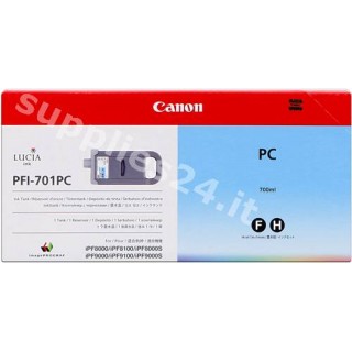 ORIGINAL Canon Cartuccia d'inchiostro ciano (foto) PFI-701pc 0904B001 700ml in vendita su tonersshop.it