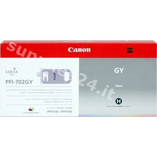 ORIGINAL Canon Cartuccia d'inchiostro grigio PFI-702gy 2221B001 700ml in vendita su tonersshop.it