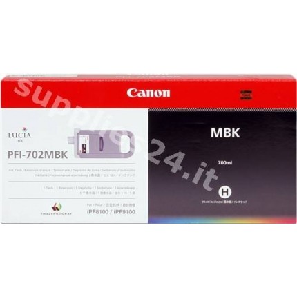 ORIGINAL Canon Cartuccia d'inchiostro nero (opaco) PFI-702mbk 2219B001 700ml in vendita su tonersshop.it