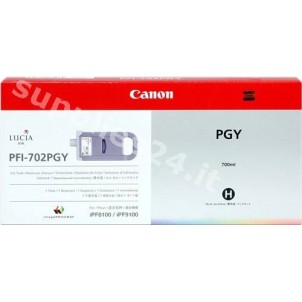 ORIGINAL Canon Cartuccia d'inchiostro griggio (foto) PFI-702pgy 2222B001 700ml in vendita su tonersshop.it