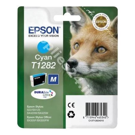 ORIGINAL Epson Cartuccia d'inchiostro ciano C13T12824011 T1282 ~175 PAGINE 3.5ml in vendita su tonersshop.it