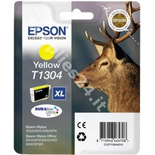 ORIGINAL Epson Cartuccia d'inchiostro giallo C13T13044010 T1304 ~755 PAGINE 10.1ml in vendita su tonersshop.it