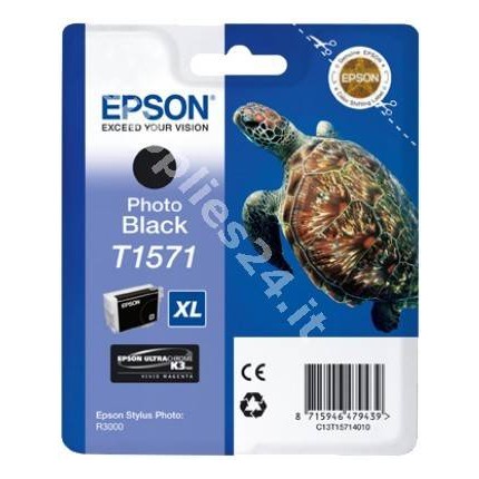 ORIGINAL Epson Cartuccia d'inchiostro nero (foto) C13T15714010 T1571 25.9ml in vendita su tonersshop.it