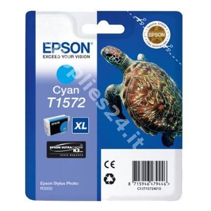 ORIGINAL Epson Cartuccia d'inchiostro ciano C13T15724010 T1572 25.9ml in vendita su tonersshop.it