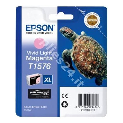 ORIGINAL Epson Cartuccia d'inchiostro magenta (chiaro,vivid) C13T15764010 T1576 25.9ml in vendita su tonersshop.it