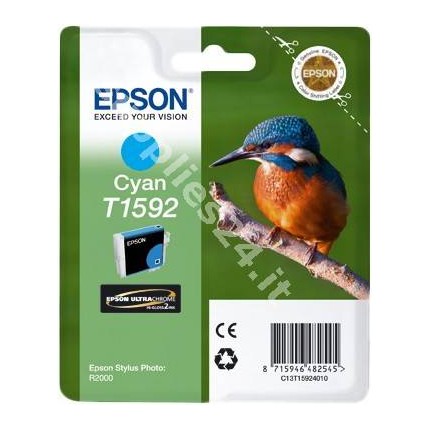 ORIGINAL Epson Cartuccia d'inchiostro ciano C13T15924010 T1592 17ml in vendita su tonersshop.it