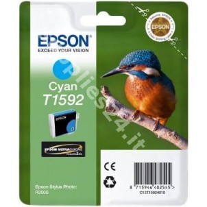ORIGINAL Epson Cartuccia d'inchiostro ciano C13T15924010 T1592 17ml in vendita su tonersshop.it