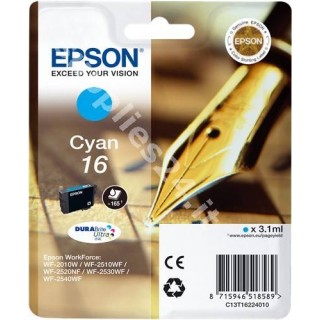 ORIGINAL Epson Cartuccia d'inchiostro ciano C13T16224010 T1622 ~165 PAGINE 3.1ml standard in vendita su tonersshop.it