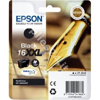 ORIGINAL Epson Cartuccia d'inchiostro nero C13T16814010 T1681 ~1000 PAGINE 21.6ml XXL Patrone in vendita su tonersshop.it