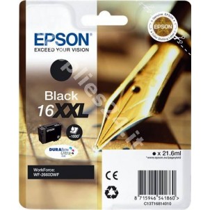 ORIGINAL Epson Cartuccia d'inchiostro nero C13T16814010 T1681 ~1000 PAGINE 21.6ml XXL Patrone in vendita su tonersshop.it