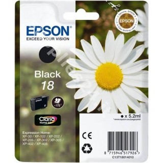 ORIGINAL Epson Cartuccia d'inchiostro nero C13T18014010 T1801 ~175 PAGINE 5.2ml standard in vendita su tonersshop.it
