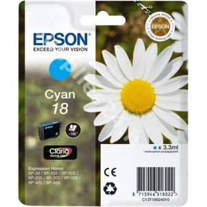 ORIGINAL Epson Cartuccia d'inchiostro ciano C13T18024010 T1802 ~180 PAGINE 3.3ml standard in vendita su tonersshop.it