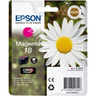 ORIGINAL Epson Cartuccia d'inchiostro magenta C13T18034010 T1803 ~180 PAGINE 3.3ml standard in vendita su tonersshop.it