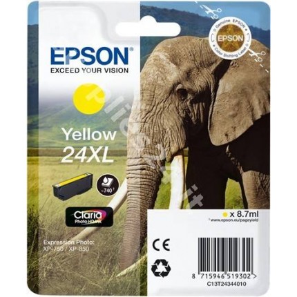 ORIGINAL Epson Cartuccia d'inchiostro giallo C13T24344010 T2434 ~740 PAGINE 8.7ml XL in vendita su tonersshop.it