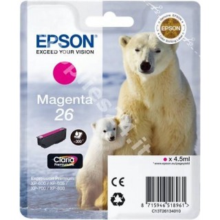 ORIGINAL Epson Cartuccia d'inchiostro magenta C13T26134010 T2613 ~300 PAGINE 4.5ml standard in vendita su tonersshop.it