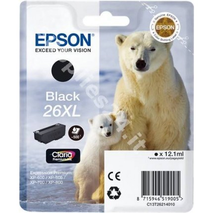 ORIGINAL Epson Cartuccia d'inchiostro nero C13T26214010 T2621 ~500 PAGINE 12.1ml Cartuccie d?inchiostro XL in vendita su tone...