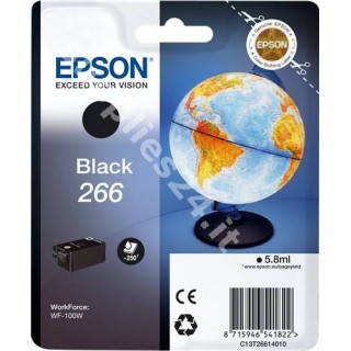 ORIGINAL Epson Cartuccia d'inchiostro nero C13T26614010 T266 ~250 PAGINE 5.8ml in vendita su tonersshop.it