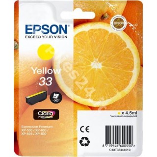 ORIGINAL Epson Cartuccia d'inchiostro giallo C13T33444010 T3344 ~300 PAGINE 4.5ml in vendita su tonersshop.it