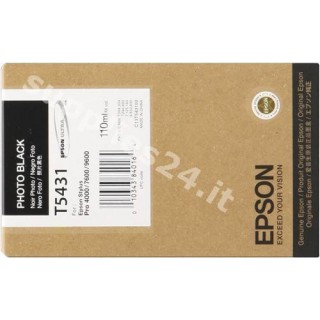 ORIGINAL Epson Cartuccia d'inchiostro nero (foto) C13T543100 T543100 110ml in vendita su tonersshop.it