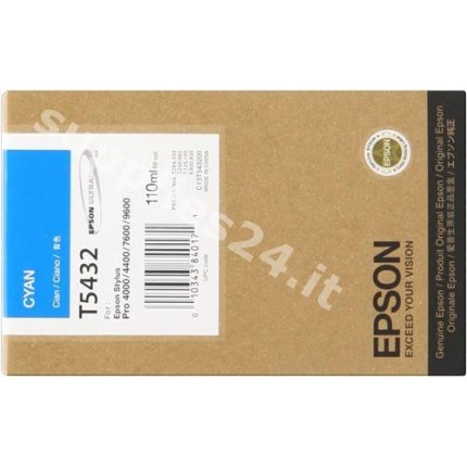 ORIGINAL Epson Cartuccia d'inchiostro ciano C13T543200 T543200 110ml in vendita su tonersshop.it