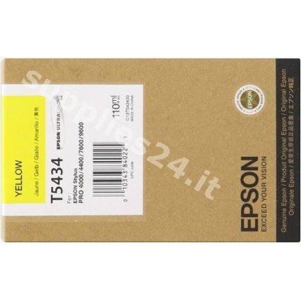 ORIGINAL Epson Cartuccia d'inchiostro giallo C13T543400 T543400 110ml in vendita su tonersshop.it