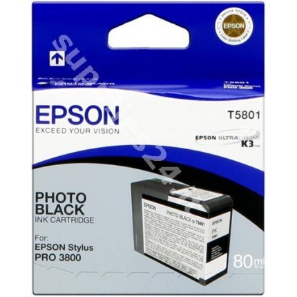 ORIGINAL Epson Cartuccia d'inchiostro nero (foto) C13T580100 T5801 80ml in vendita su tonersshop.it